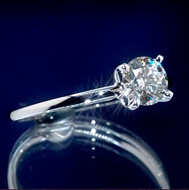 GSI Certificate SI2 White Diamond 0.70 ctw Ring in 14K White Gold (Size 10.0)