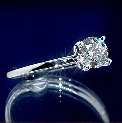 GSI Certificate SI2 White Diamond 0.70 ctw Ring in 14K White Gold (Size 10.0)