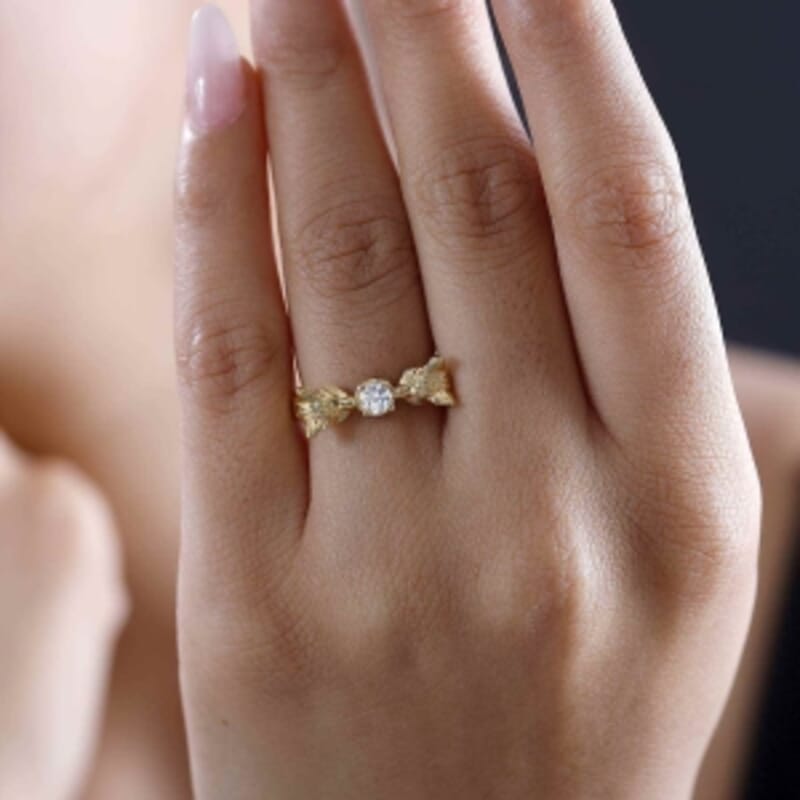 J Francis Embellished with Zirconia by Swarovski 0.45 ctw Ring in 18K Vermeil YG Over Sterling Silver (Size 11.5)