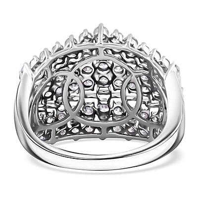 NY Closeout Diamond G-H I2 2.00 ctw Ring in 10K White Gold (Size 10.0) 5.60 Grams