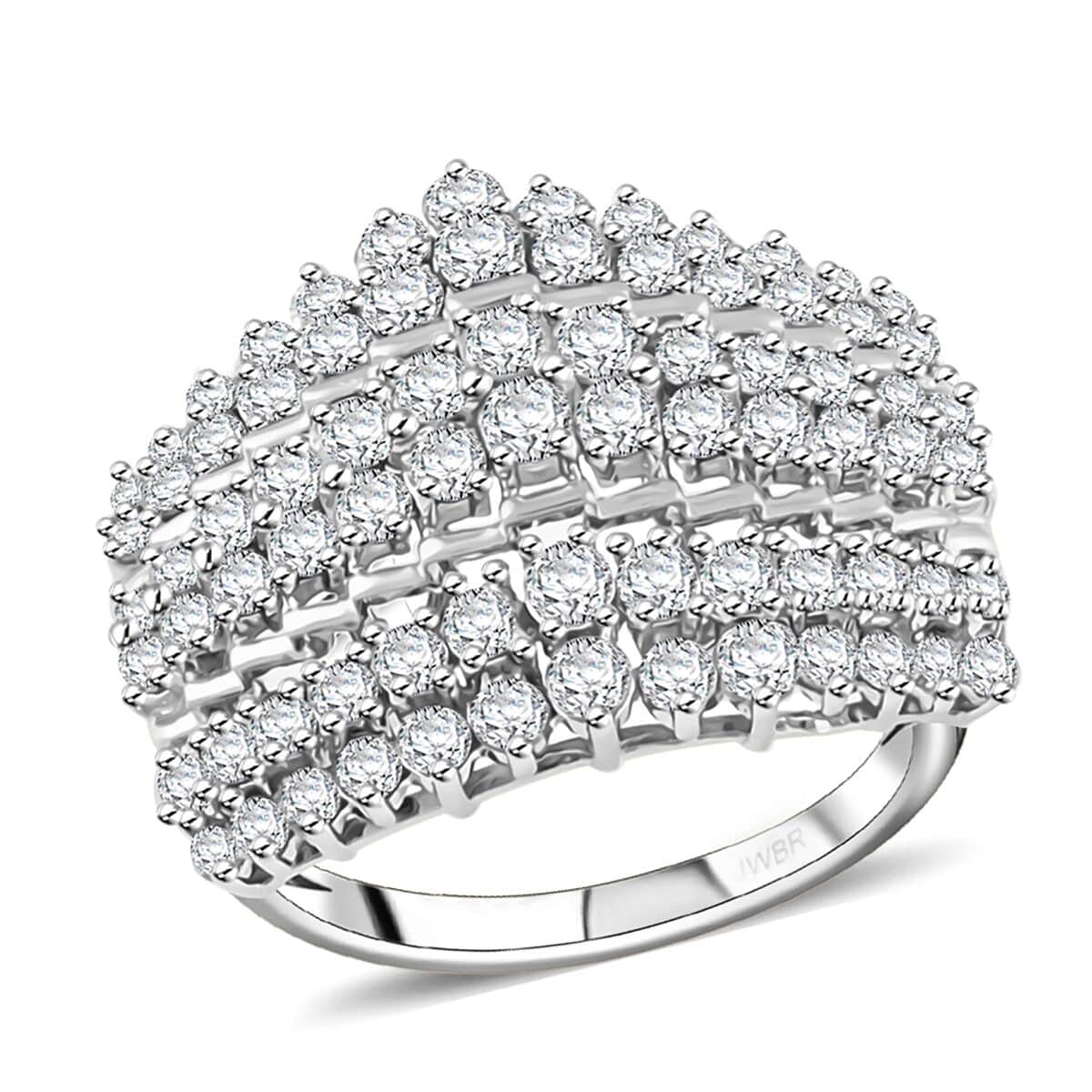 NY Closeout 10K White Gold Diamond (G-H, I2) Ring (Size 10.0) (5.60 g) 2.00 ctw image number 0