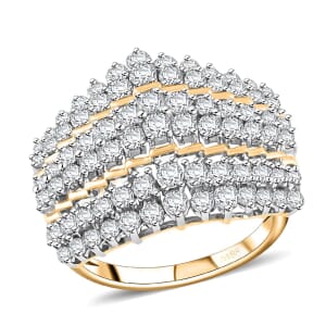 Diamond G-H I3 2.00 ctw Ring in 10K Yellow Gold (Size 10.0) 5.60 Grams