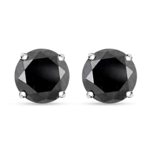 Black Diamond 1.00 ctw Stud Earrings in 10K White Gold