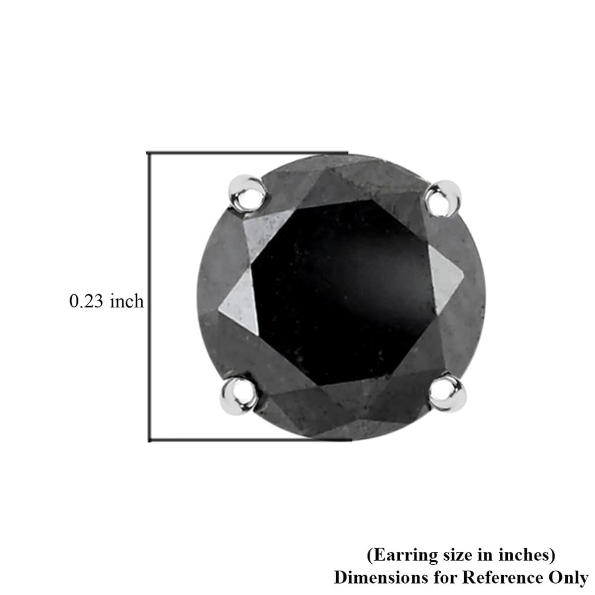 Black Diamond 1.00 ctw Stud Earrings in 10K White Gold image number 4