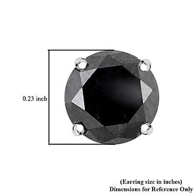 Black Diamond 1.00 ctw Stud Earrings in 10K White Gold