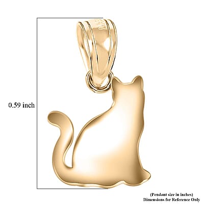 Cat Pendant in 10K Yellow Gold 0.60 Grams