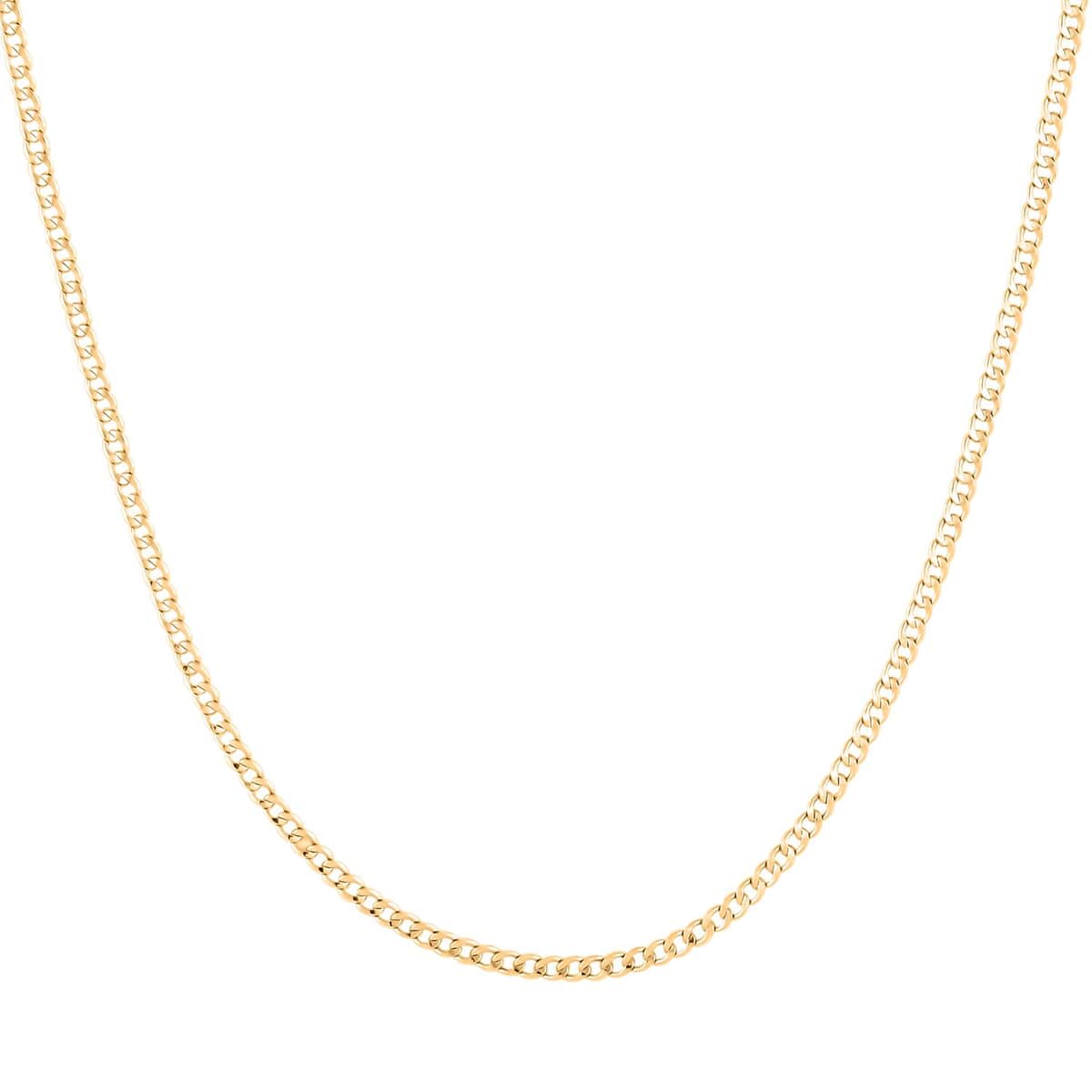 Cuban Chain Necklace in 14K Yellow Gold 22 Inches 2 Grams image number 0