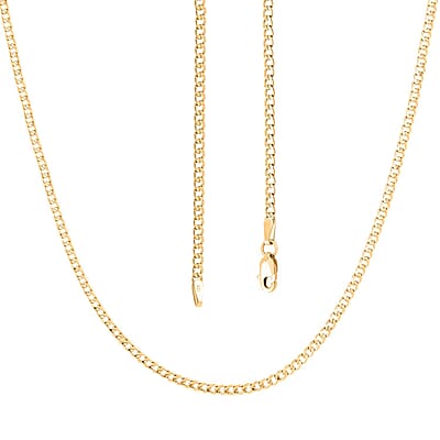 Cuban Chain Necklace in 14K Yellow Gold 22 Inches 2 Grams