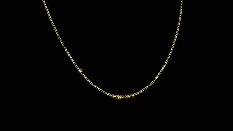 Cuban Chain Necklace in 14K Yellow Gold 24 Inches 2.20 Grams