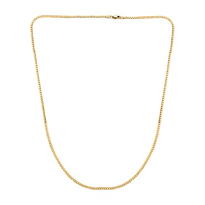 Cuban Chain Necklace in 14K Yellow Gold 24 Inches 2.20 Grams