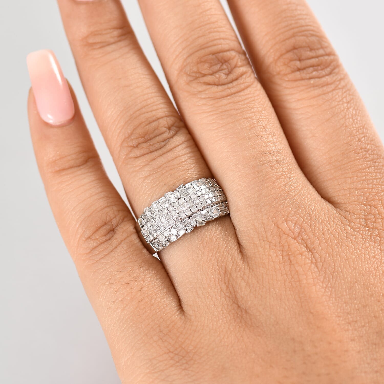 Buy D'Joy Diamond 1.00 ctw Ring in Rhodium Over Sterling