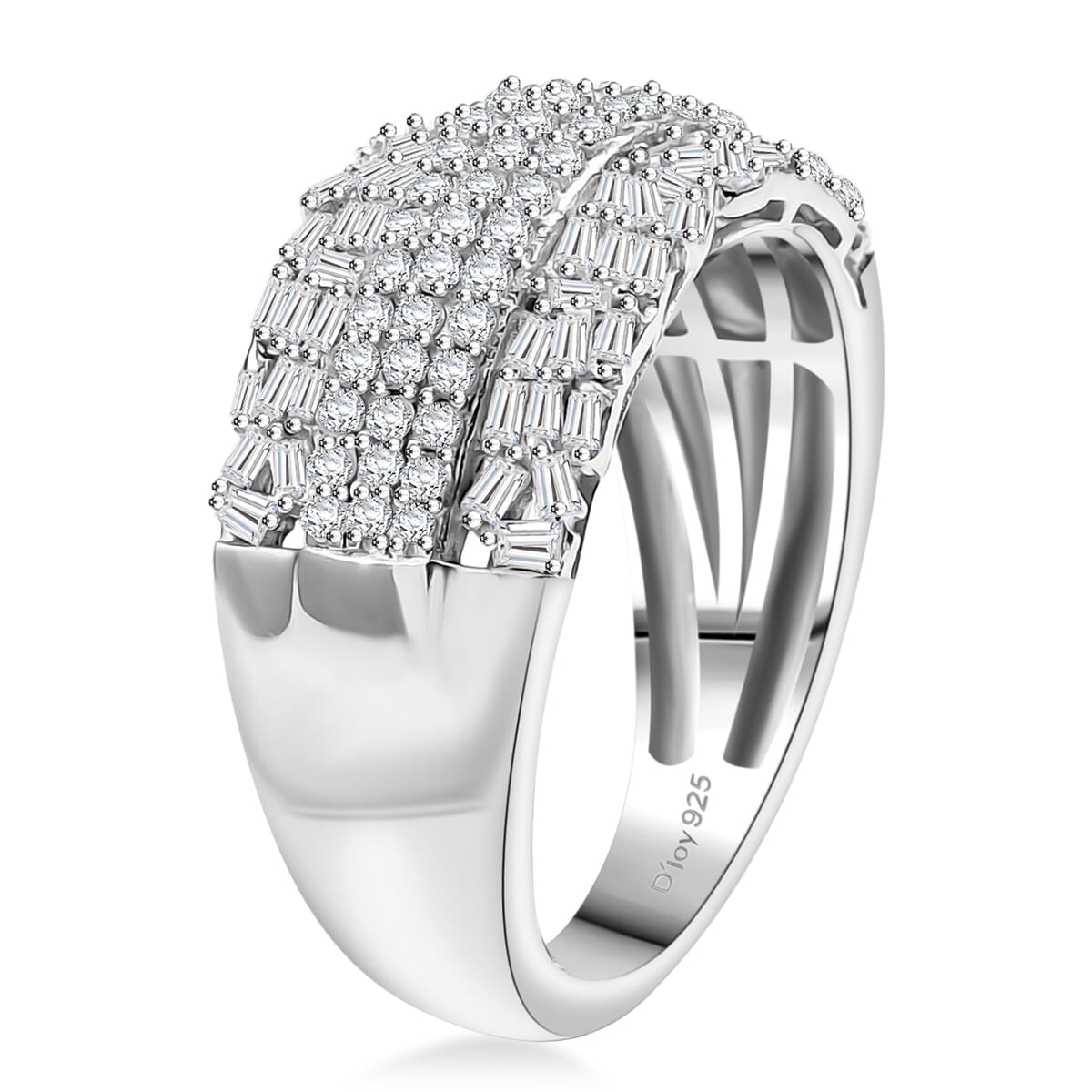 Buy D'Joy Diamond 1.00 ctw Ring in Rhodium Over Sterling