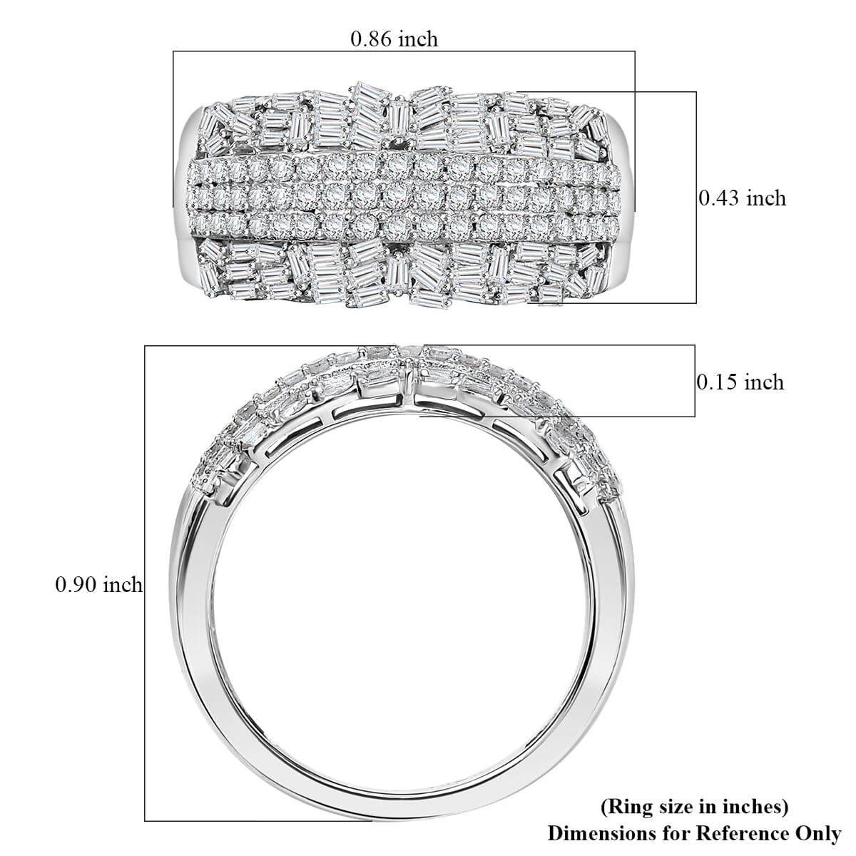 Buy D'Joy Diamond 1.00 ctw Ring in Rhodium Over Sterling