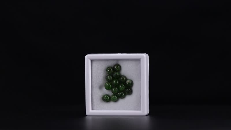 Set of 15pcs AAA Chrome Diopside 4-5mm Beads 10.00 ctw