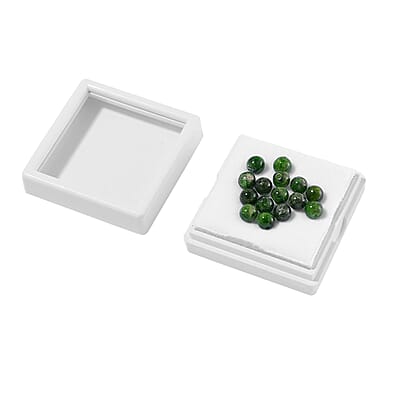 Set of 15pcs AAA Chrome Diopside 4-5mm Beads 10.00 ctw
