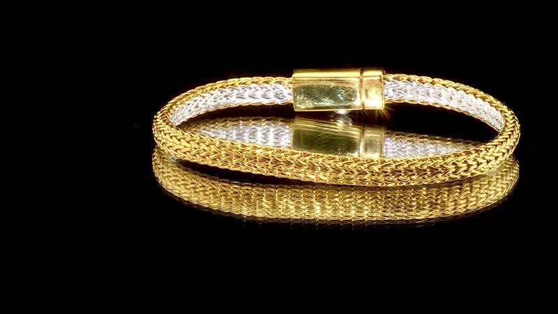 Bali Legacy 22K Vermeil YG Over and Sterling Silver Padian Chain Bracelet (6.50 In) (24.30 g)