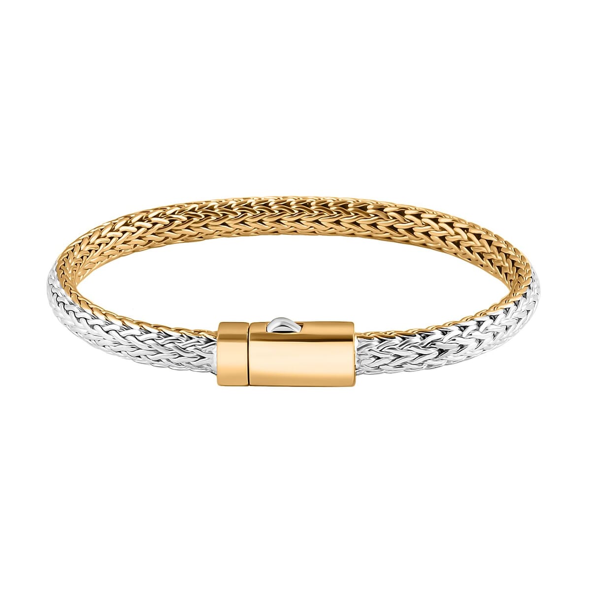 Bali Legacy Tulang Naga Chain Bracelet in 22K Vermeil YG Over and Sterling Silver (7.25 In) 27.10 Grams image number 3
