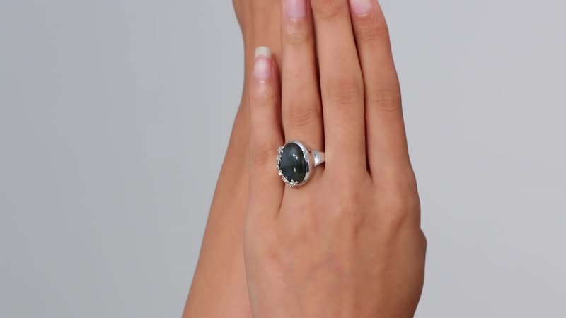 Karis Malagasy Labradorite, White Zircon Ring in Platinum Bond (Size 10.0) 8.20 ctw