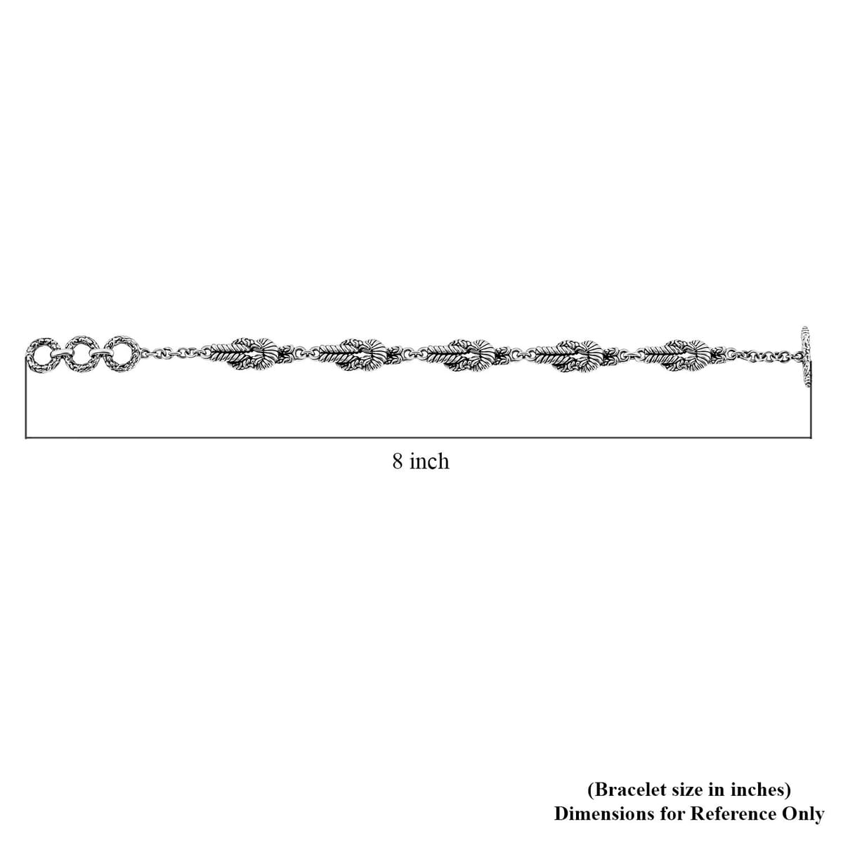 Bali Legacy Borobudur with Twisted Wire Chain Knot Bracelet in Sterling Silver (6.50-8.0In) 19.25 Grams image number 4