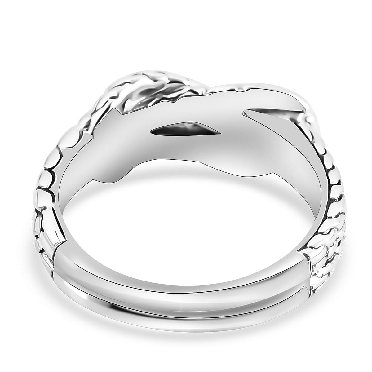 Bali Legacy Tulang Naga with Pebble Knot Ring in Sterling Silver (Size 10.0) 5.85 Grams image number 4
