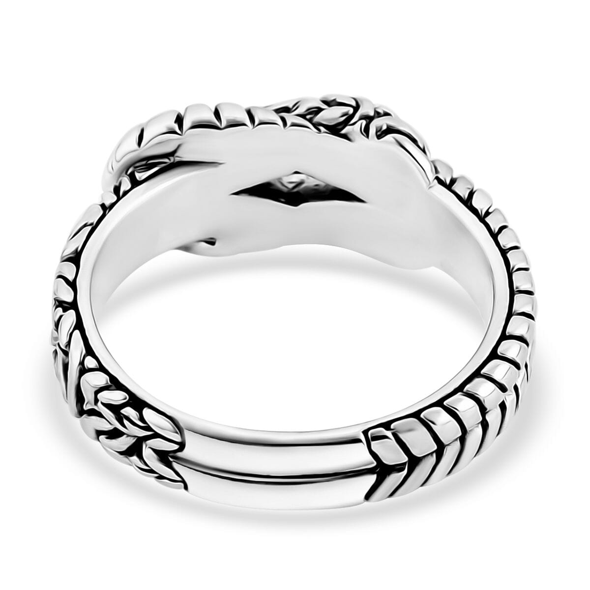 Bali Legacy Borobudur with Twisted Wire Knot Ring in Sterling Silver (Size 5.0) 5.90 Grams image number 4