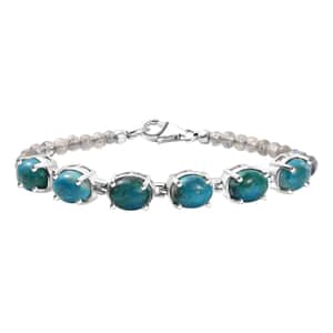 Table Mountain Shadowkite, Malagasy Labradorite Bracelet in Platinum Over Sterling Silver (7.25 In) 18.50 ctw