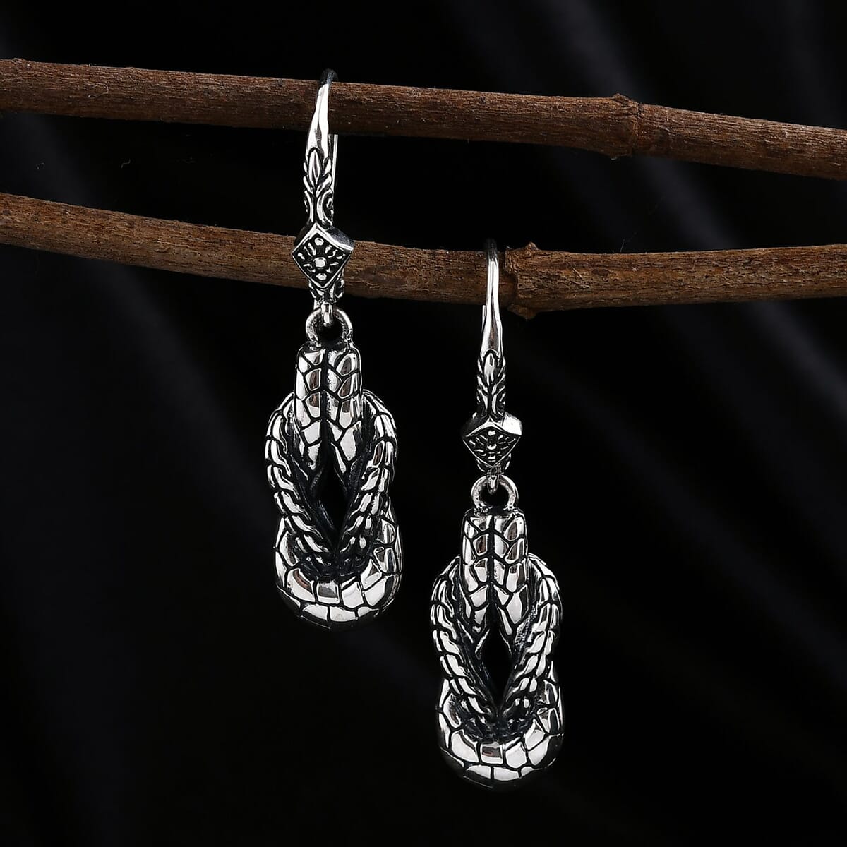 Bali Legacy Tulang Naga with Pebble Knot Earrings in Sterling Silver 8 Grams image number 1