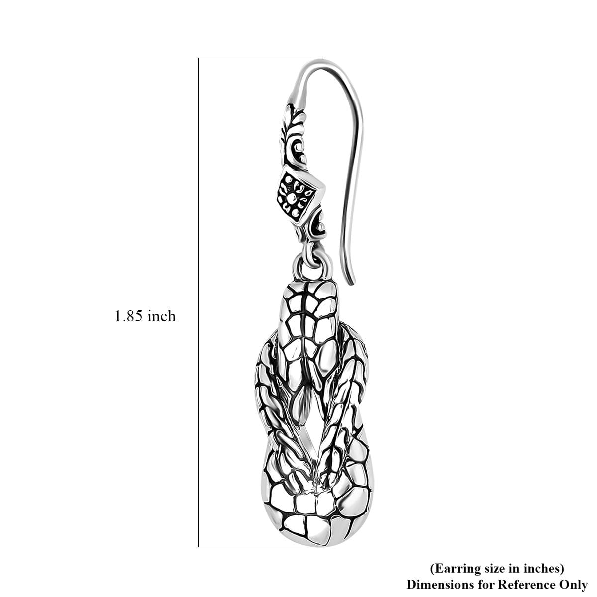 Bali Legacy Tulang Naga with Pebble Knot Earrings in Sterling Silver 8 Grams image number 4