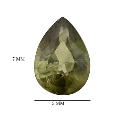 AAAA Green Sapphire (Pear 7x5 mm) 0.80 ctw