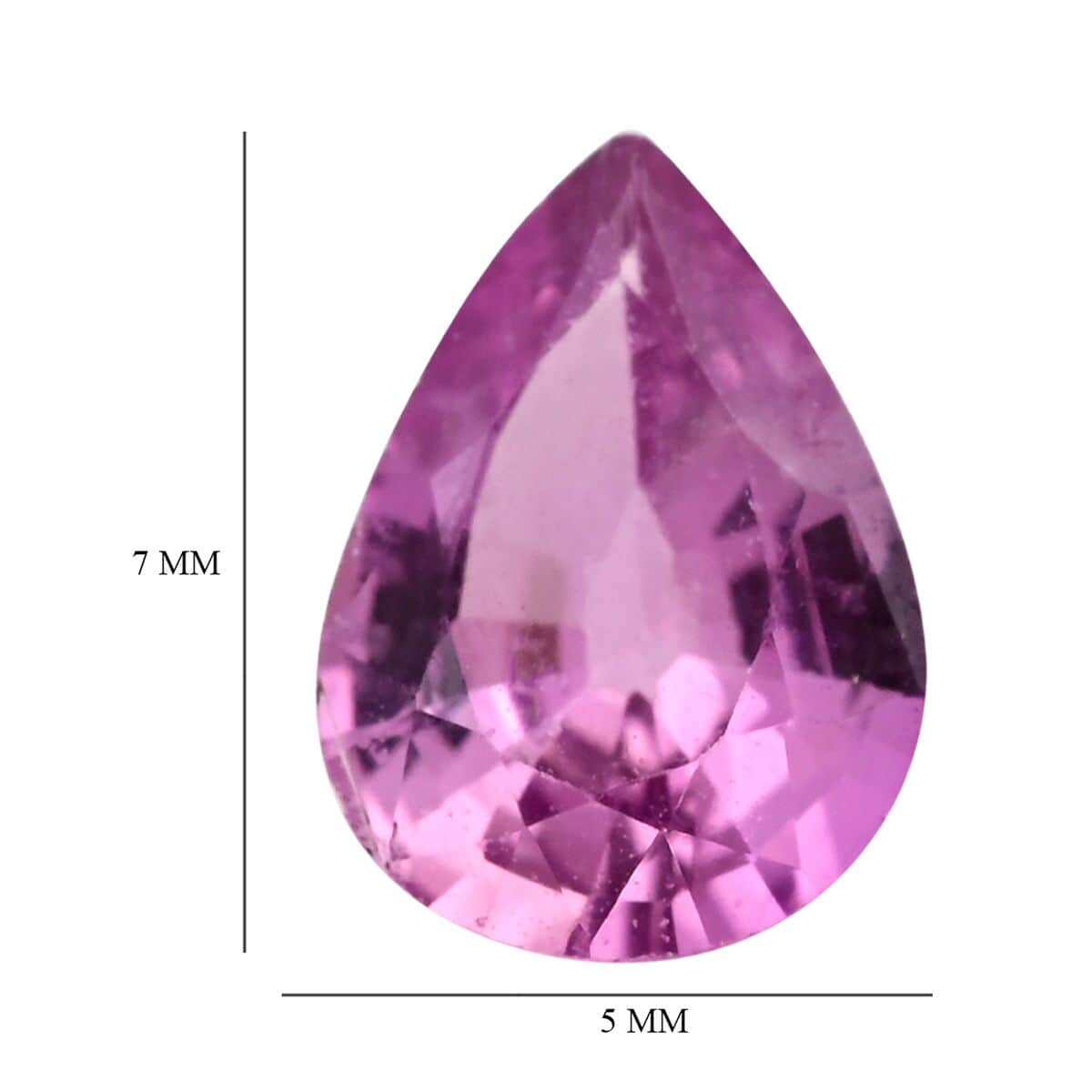 AAAA Madagascar Pink Sapphire (Pear 7x5 mm) 0.80 ctw image number 3