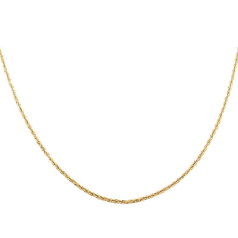 1.9mm Superlight Extra Shiny Chain Necklace in 10K Yellow Gold 22 Inches 1.8 Grams