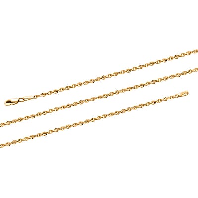 1.9mm Superlight Extra Shiny Chain Necklace in 10K Yellow Gold 22 Inches 1.8 Grams