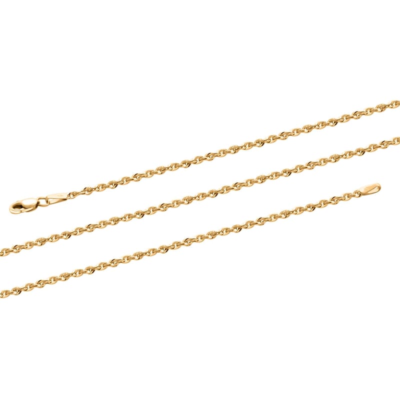 1.9mm Superlight Extra Shiny Chain Necklace in 10K Yellow Gold 22 Inches 1.8 Grams