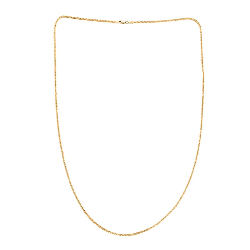 1.9mm Superlight Extra Shiny Chain Necklace in 10K Yellow Gold 22 Inches 1.8 Grams