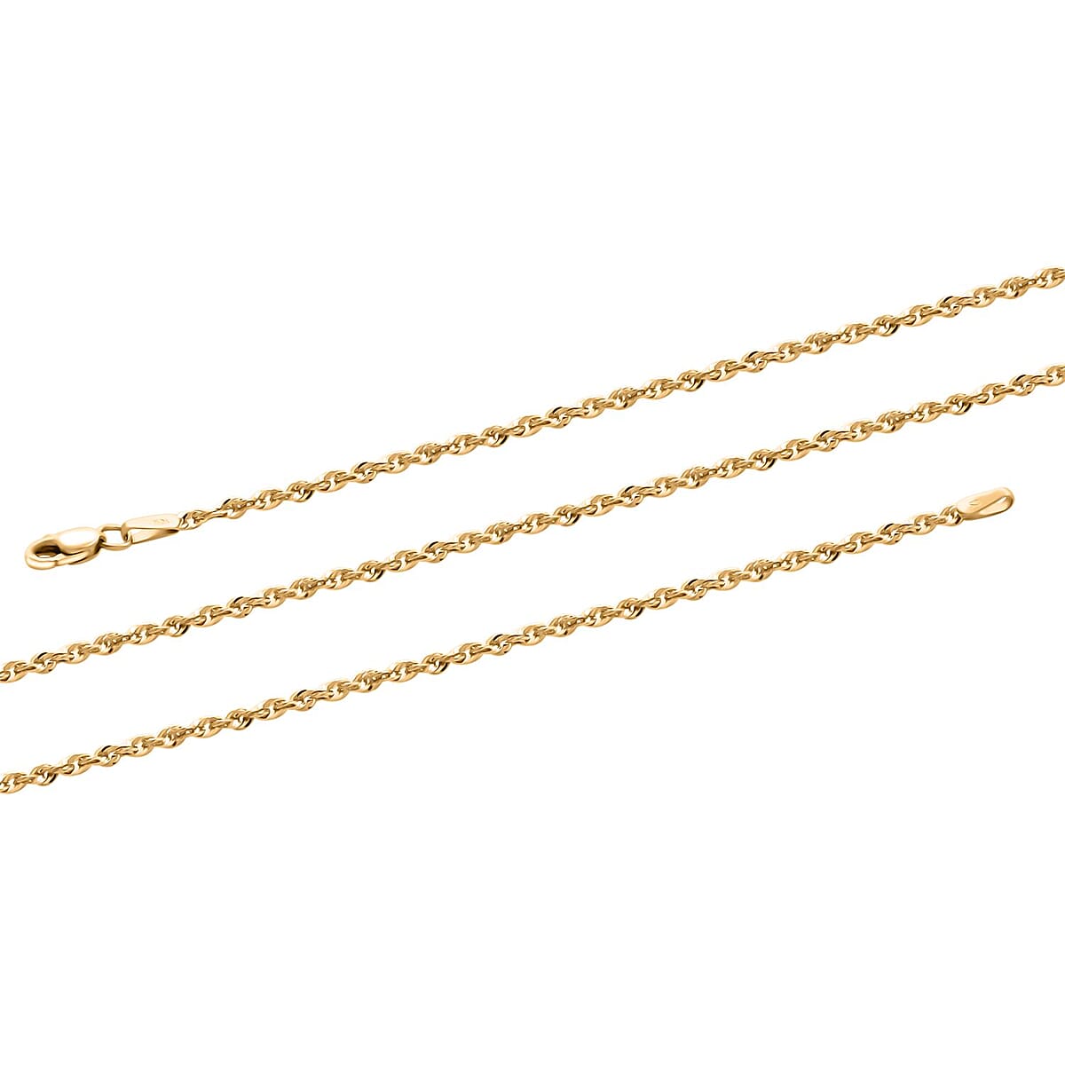 1.9mm Superlight Extra Shiny Chain Necklace in 10K Yellow Gold 26 Inches 2 Grams image number 2