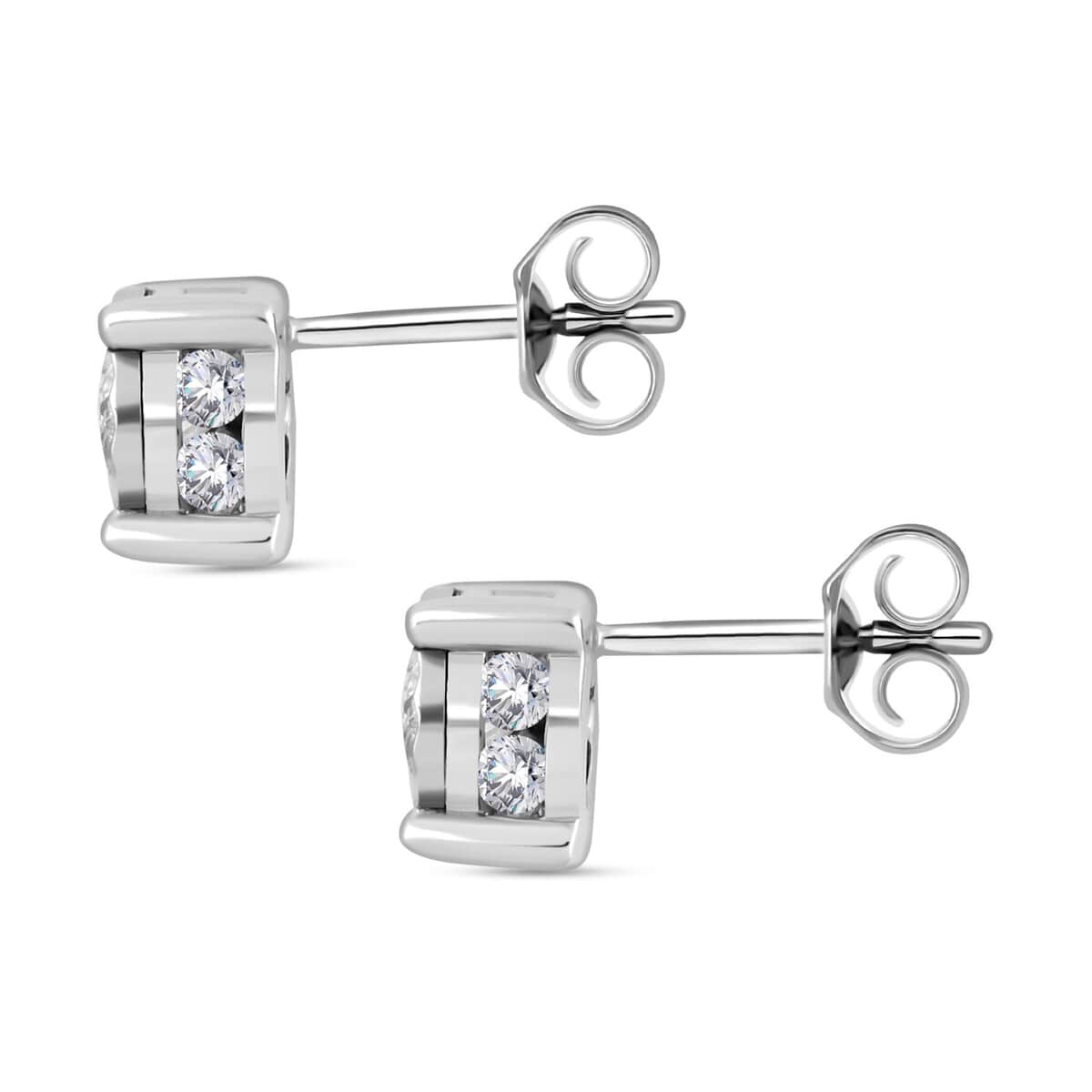 I2-I3 Diamond 1.50 ctw Earrings in 14K White Gold image number 3