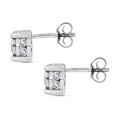 I2-I3 Diamond 1.50 ctw Earrings in 14K White Gold