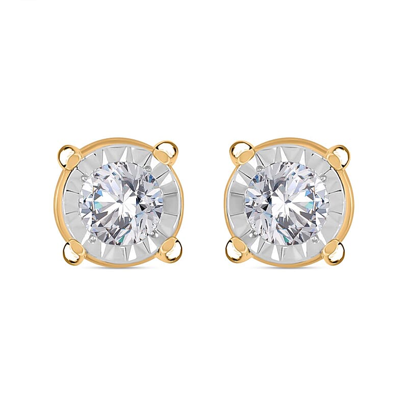 I2-I3 Diamond 1.50 ctw Earrings in 14K Yellow Gold 