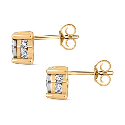 I2-I3 Diamond 1.50 ctw Earrings in 14K Yellow Gold 