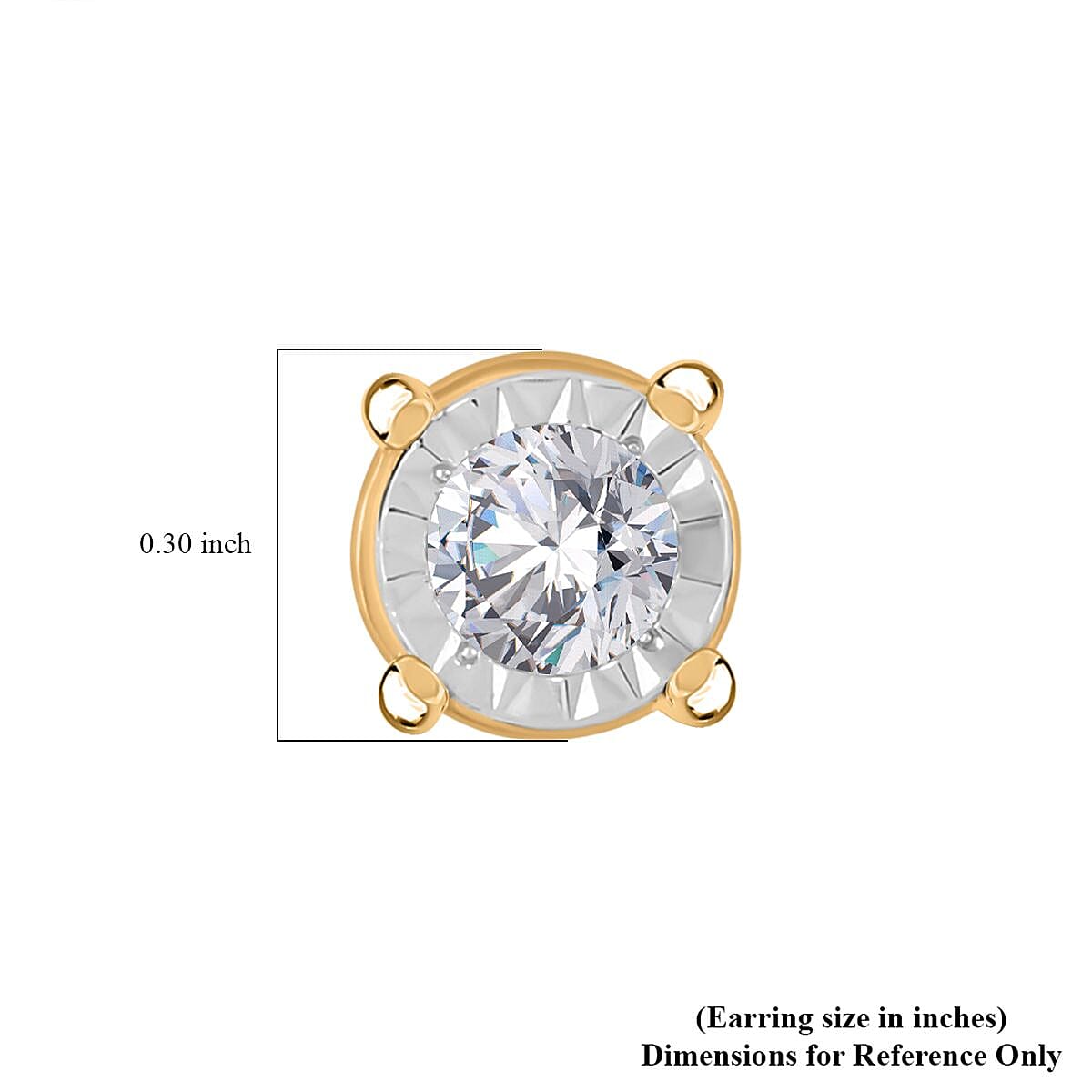I2-I3 Diamond 1.50 ctw Earrings in 14K Yellow Gold 