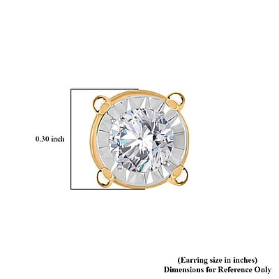 I2-I3 Diamond 1.50 ctw Earrings in 14K Yellow Gold 
