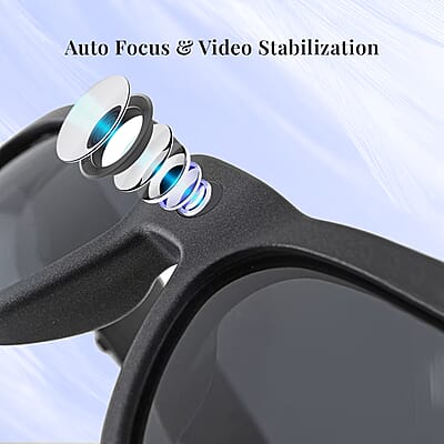 Go Vision Royale HD Video Recording Sunglasses with Auto Focus (8MP, 1920x1080p,30FPS) -Black