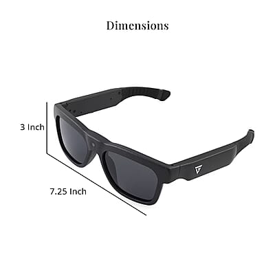 Go Vision Royale HD Video Recording Sunglasses with Auto Focus (8MP, 1920x1080p,30FPS) -Black