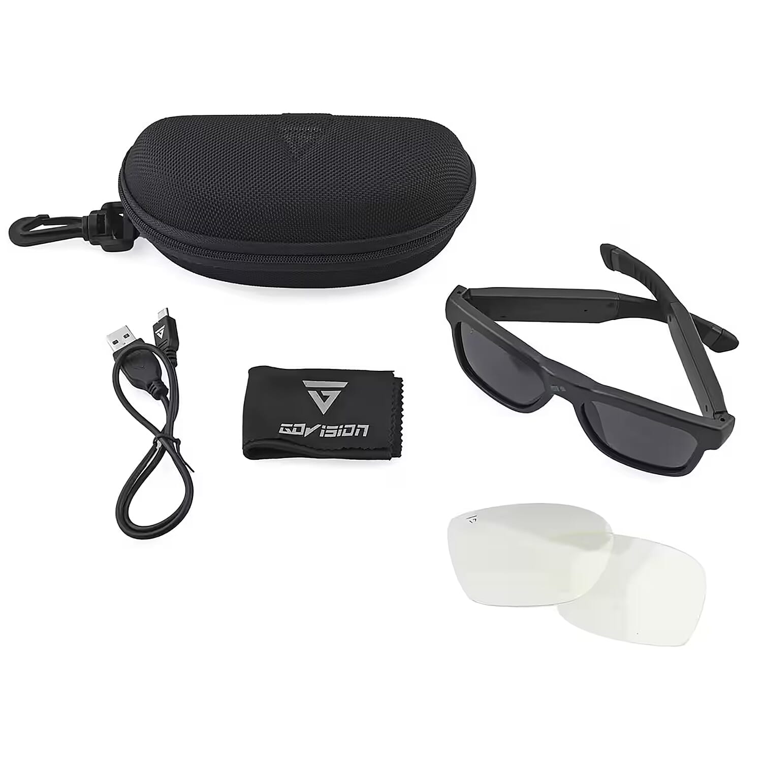Go Vision Royale HD Video Recording Sunglasses with Auto Focus (8MP, 1920x1080p,30FPS) -Black