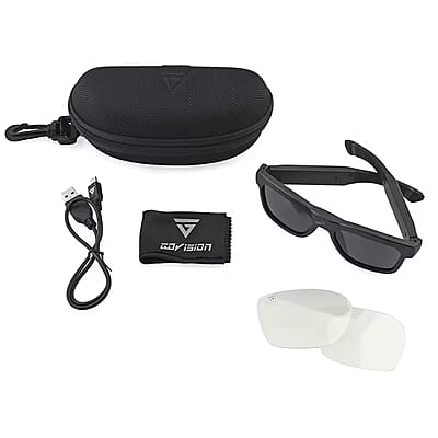 Go Vision Royale HD Video Recording Sunglasses with Auto Focus (8MP, 1920x1080p,30FPS) -Black