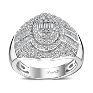 Diamond 1.00 ctw Pave Ring in Rhodium Over Sterling Silver (Size 10.0)