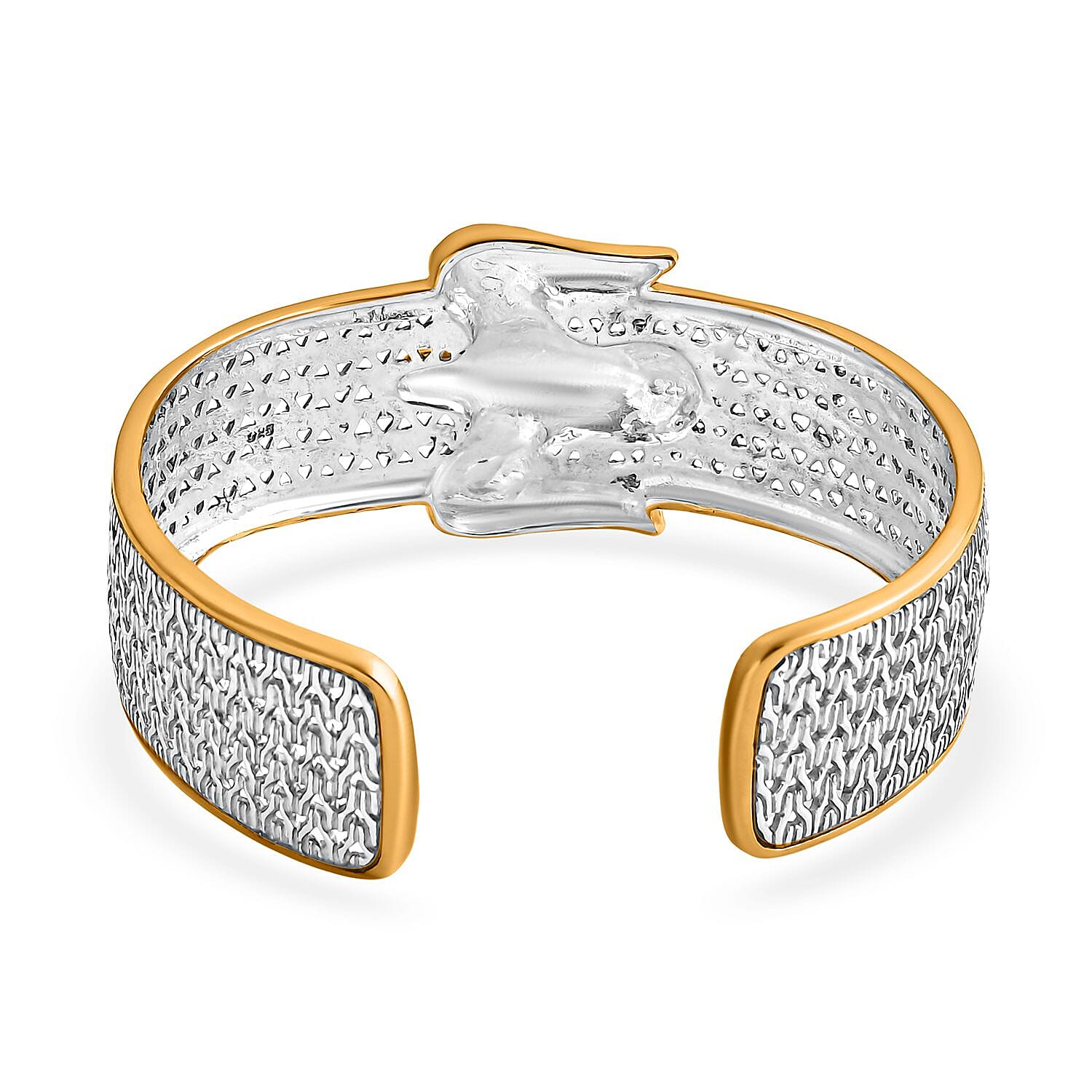 D'Joy Bali Legacy Tulang Naga Eagle Cuff Bracelet in 22K Vermeil YG Over and Sterling Silver (7.25 In) 27.80 Grams