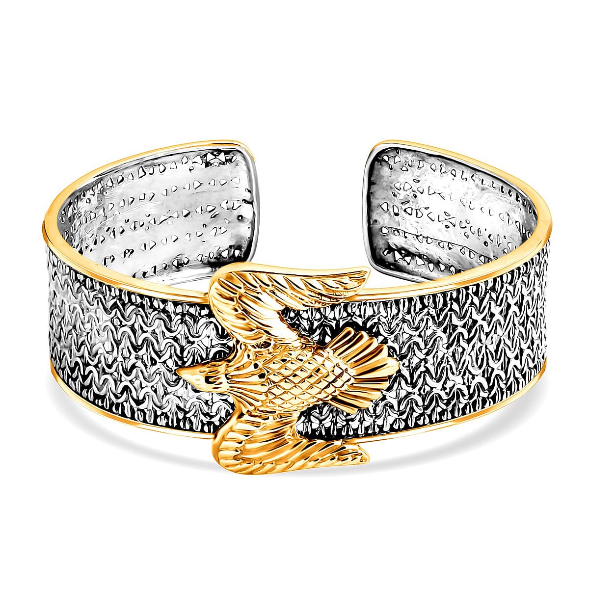  D'Joy Bali Legacy Borobudur Eagle Cuff Bracelet in 22K Vermeil YG Over and Sterling Silver (7.25 In) 28 Grams image number 0