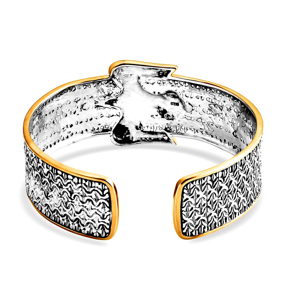  D'Joy Bali Legacy Borobudur Eagle Cuff Bracelet in 22K Vermeil YG Over and Sterling Silver (7.25 In) 28 Grams image number 5