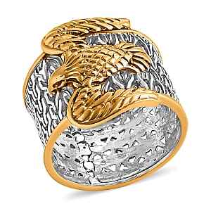 Doorbuster D'Joy Bali Legacy Tulang Naga Eagle Ring in 22K Vermeil YG Over and Sterling Silver (Size 10.0) 6.15 Grams